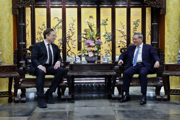 일론 머스크 테슬라 최고경영자(CEO)가 중국을 찾았다. [사진: AP 연합뉴스]